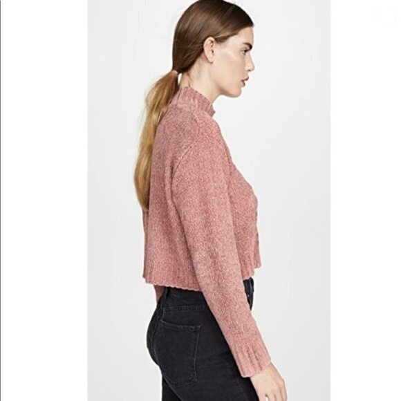 Cushnie sweater NWT Mock Turtle Neck Sweater Woodrose Pink S new - Picture 12 of 14